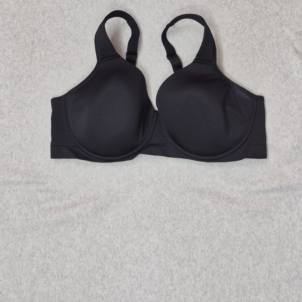 Paramour Women Bra 42C Black‎ T Shirt Underwired Strap Adjustable